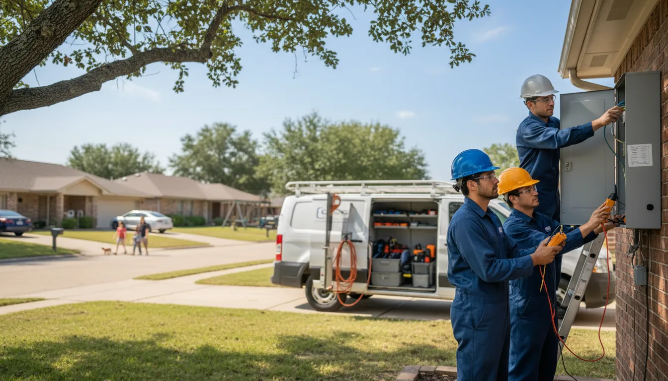 Certified electrician providing emergency electrical services in Rose Hill, IA